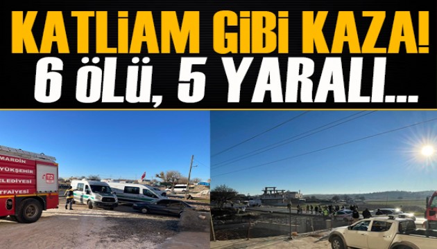 Mardin'de feci kaza: 6 ölü!