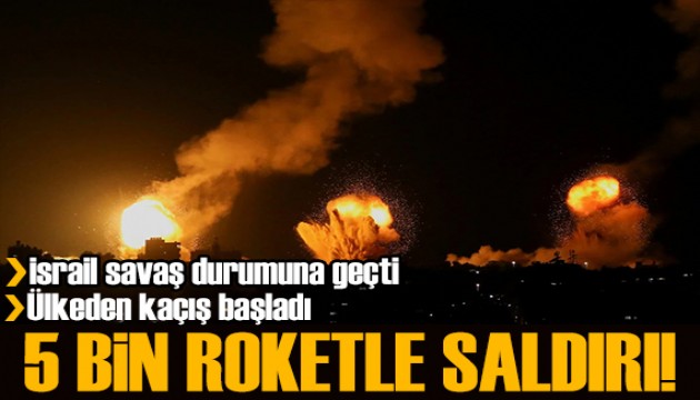 Aksa Tufanı Opeasyonu: İsrail'e 5 bin roketle saldırı! Kaçış başladı