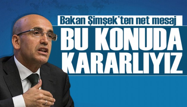 Bakan Şimşek'ten enflasyon mesajı: Kararlıyız!