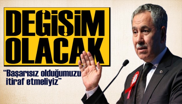 Bülent Arınç'tan dikkat çeken çıkış: Değişim olacak