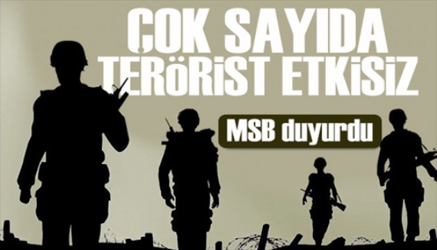 Teröre peş peşe darbe! MSB duyurdu: Etkisiz hale getirildiler