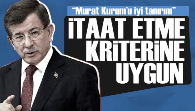 Davutoğlu'ndan dikkat çeken 'Murat Kurum' çıkışı: Seçim kazanma şansı zayıf