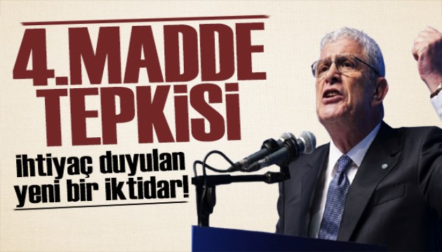 Dervişoğlu'ndan 4.madde tepkisi: İhtiyaç duyduğumuz yeni bir iktidar!