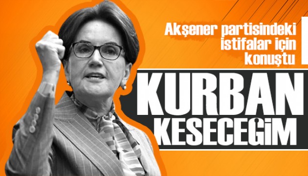 Akşener istifa edenlerle ilgili konuştu: Kurban keseceğim