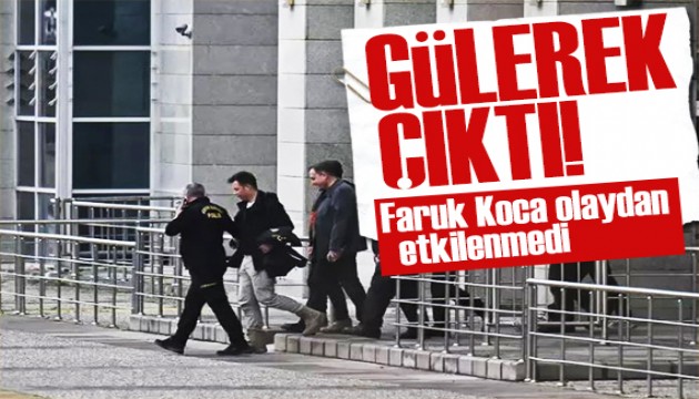 Faruk Koca olaydan etkilenmedi! Mahkemeden gülerek çıktı