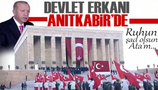 Devlet erkanı Anıtkabir'de! Erdoğan'dan 10 Kasım mesajı