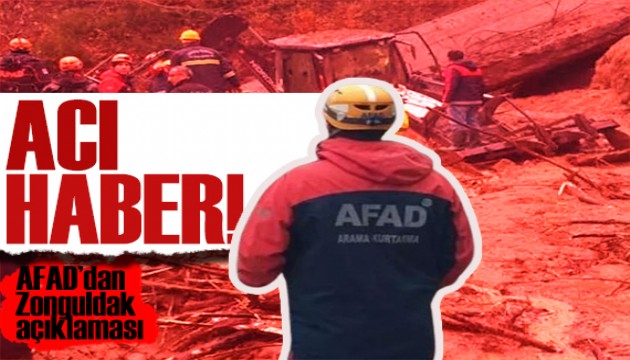 AFAD duyurdu: Zonguldak'tan acı haber