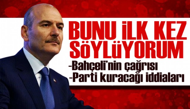 Süleyman Soylu'dan 'Öcalan çağrısına ve parti kuracağı iddialarına açıklama: İlk kez söylüyorum!