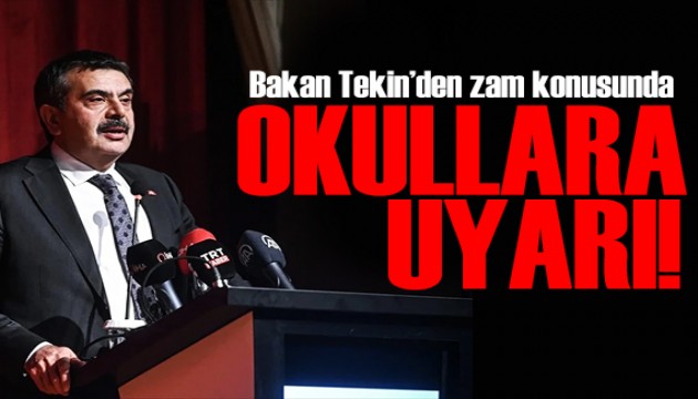 Bakan Tekin özel okullarla ilgili mesaj: Uyarıyoruz!