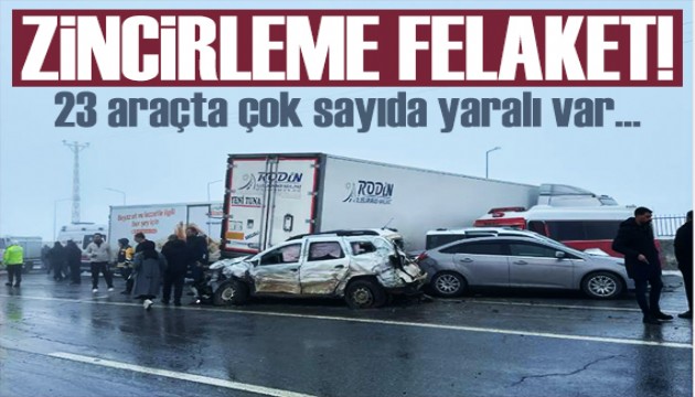 Zincirleme felaket! 23 araçta çok sayıda yaralı var