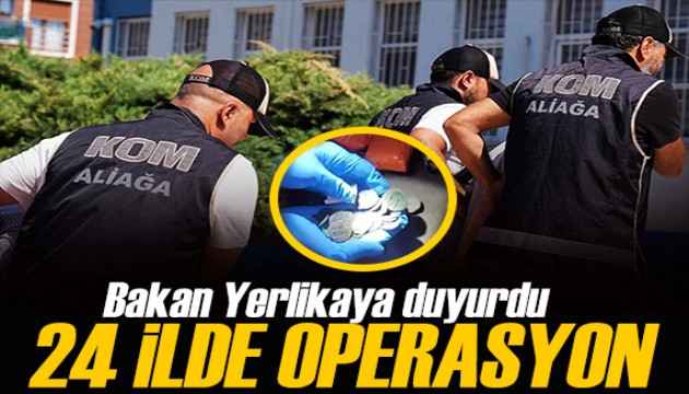 Bakan Yerlikaya duyurdu: Tarihi eser kaçakçılarına operasyon! 47 kişi yakalandı