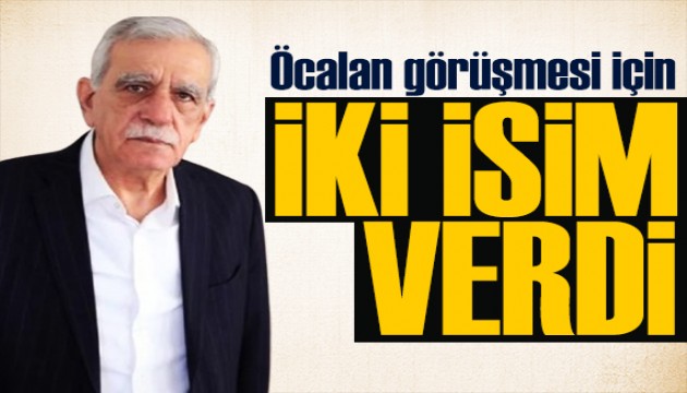 Ahmet Türk'ten Öcalan açıklaması: İki isim verdi