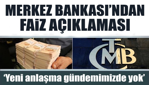 Merkez Bankası'ndan faiz açıklaması