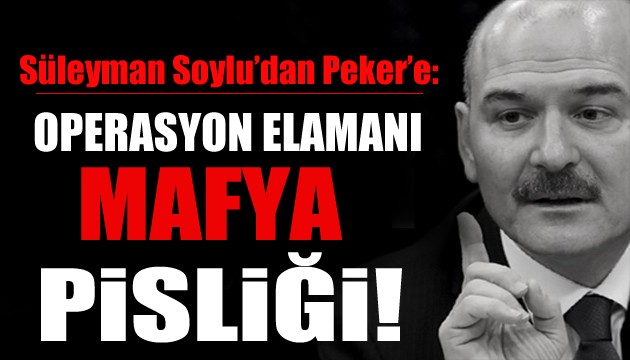 Süleyman Soylu'dan Peker'e: Operasyon elemanı, mafya pisliği!