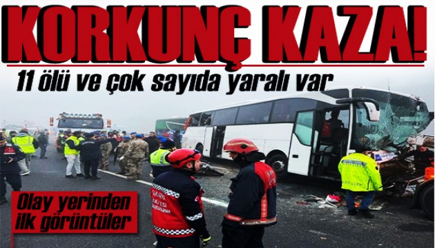 Kuzey Marmara'da feci kaza! 11 kişi hayatını kaybetti! Olay yerinden ilk görüntüler