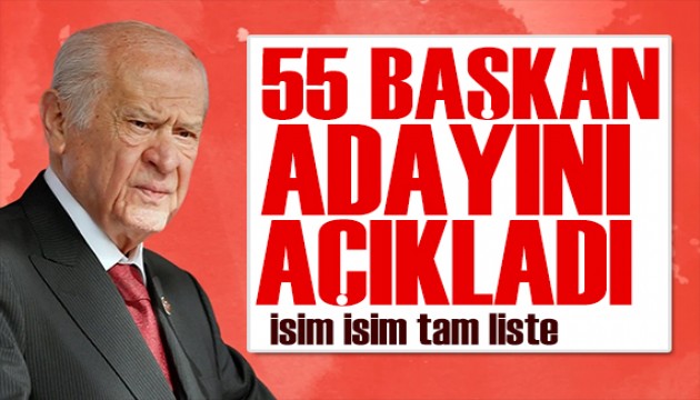 MHP 55 adayını paylaştı: İşte isim isim aday listesi