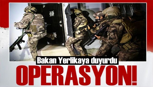 Bakan Yerlikaya duyurdu: Terör örgütü PKK'ya operasyon!