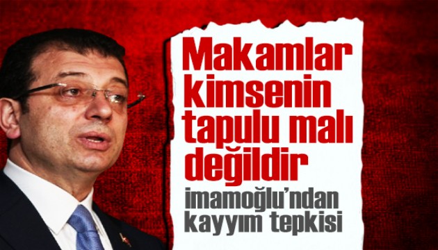 İmamoğlu'ndan kayyım tepkisi: Ülke yönetiminde ikilik mi var!