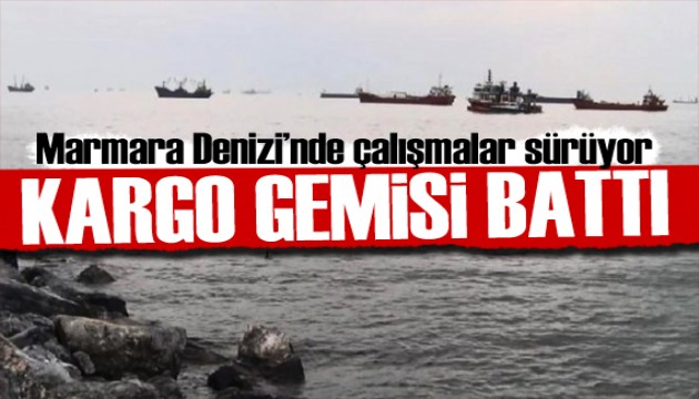 Marmara Denizi'nden gemi battı! Art arda açıklamalar