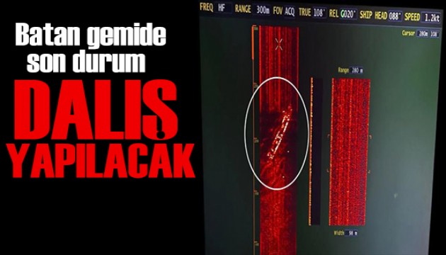 Batan gemide son durum! 51 metre derinliğe dalış yapılacak