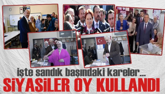 Oy verme işlemi başladı: Siyasiler sandığa gitti!