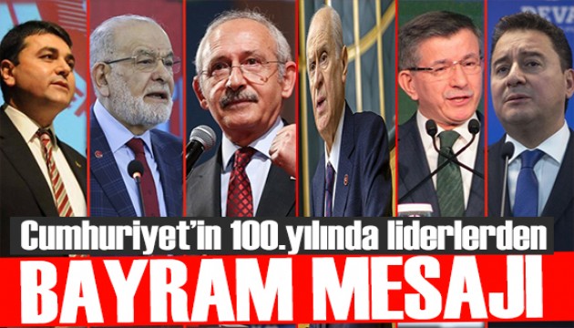 Liderlerden Cumhuriyet'in 100.yılı mesajı