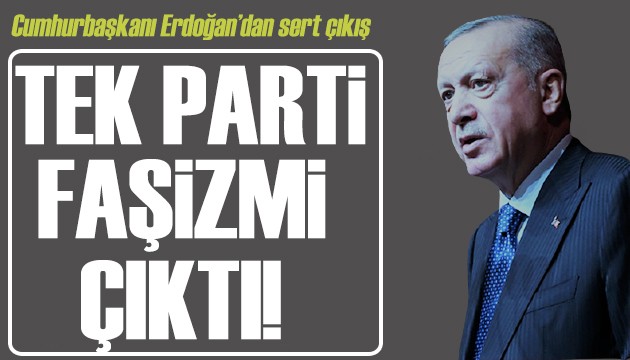 Erdoğan'dan tepki: Tek parti faşizmi çıktı