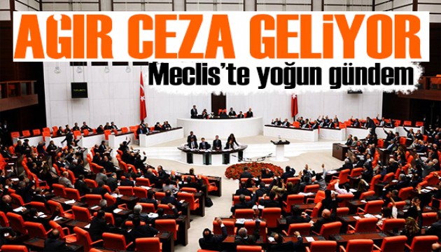 Meclis'te gündem yoğun! Ağır cezalar geliyor