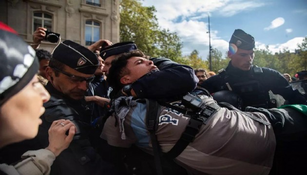 Filistin yürüyüşüne sert müdahale