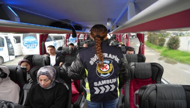 Bayram dönüşü otobüslerde denetim