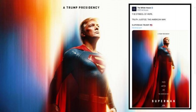 Trump bu kez Superman oldu