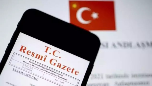 Milletlerarası anlaşma Resmi Gazete'de