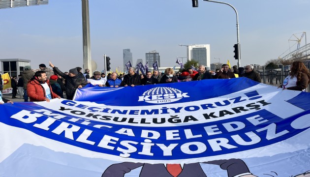 KESK'in 'Geçinemiyoruz' mitingi başladı