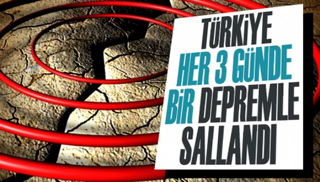 Türkiye 2022'de her 3 günde bir depremle sallandı