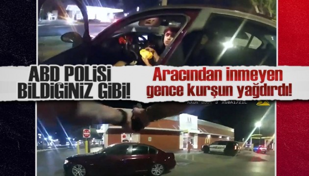 ABD polisi arabasında oturan gence kurşun yağdırdı!