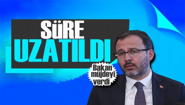 Bakan Kasapoğlu'ndan Kredi ve burs müjdesi: Süre uzatıldı