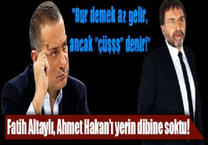 Fatih Altaylı Ahmet Hakan'ı yerden yere vurdu