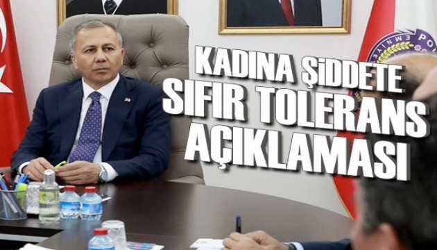 Bakan Yerlikaya'dan kadına şiddet açıklaması