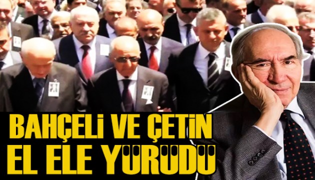 Altan Öymen için TBMM'de tören: Bahçeli ve Çetin el ele yürüdü