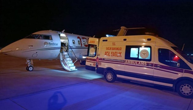 Ambulans uçak down sendromlu bebek için görev yaptı
