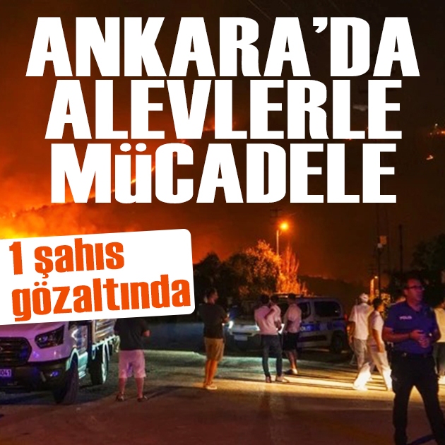 Ankara'da alevlerle mücadele: Fail gözaltına alındı