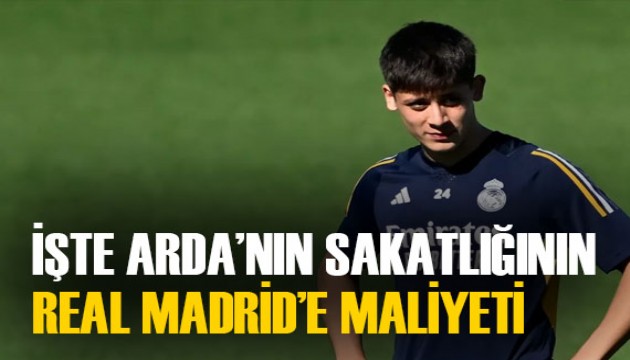 Real Madridli Arda Güler'in sakatlığının maliyeti belli oldu!