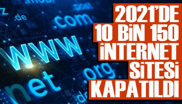 2021'de 10 bin 150 internet sitesi kapatıldı