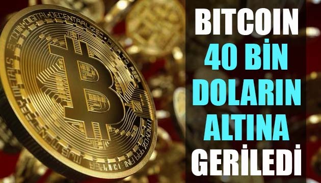 Kripto para Bitcoin 40 bin doların altına geriledi