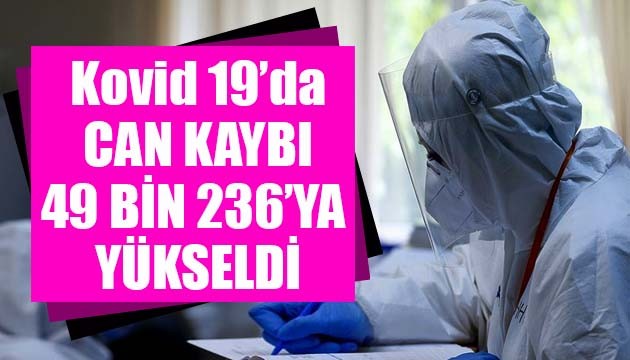 Sağlık Bakanlığı, Kovid 19'da son verileri açıkladı: Can kaybı 49 bin 236'ya yükseldi