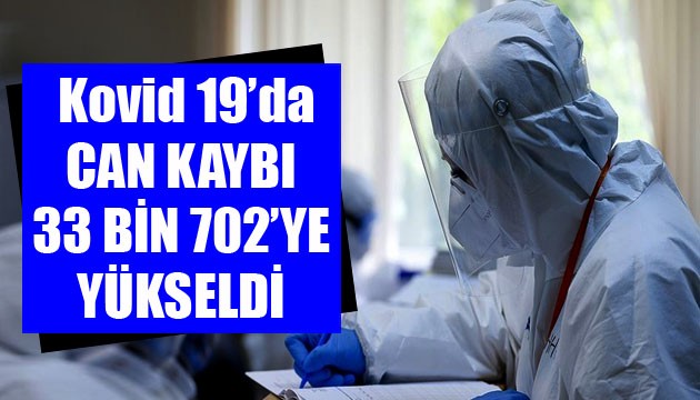 Sağlık Bakanlığı, Kovid 19'da son verileri açıkladı: Can kaybı 33 bin 702'ye yükseldi