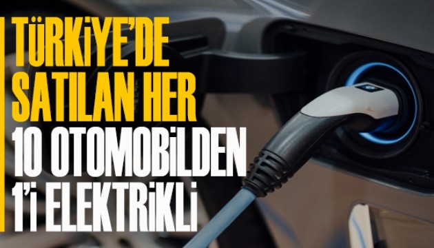 Türkiye'de satılan her 10 otomobilden 1'i elektrikli