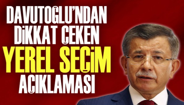 Davutoğlu'ndan dikkat çeken 