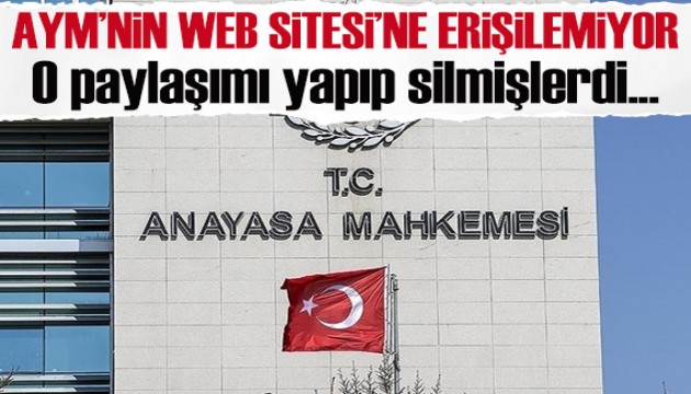 Anayasa Mahkemesi'nin sitesine erişilemiyor