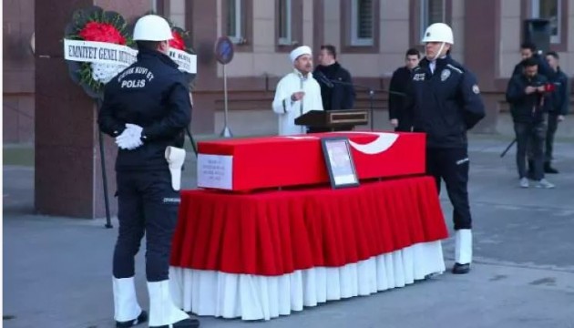 Şehit polis için tören düzenlendi